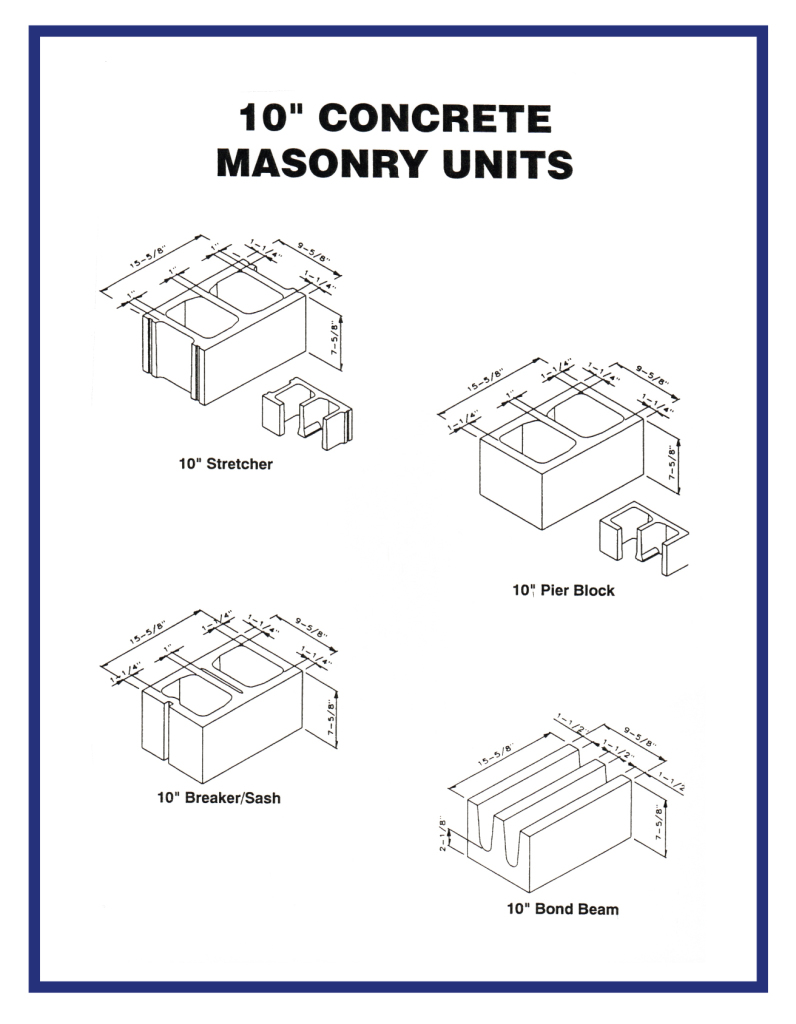10" Concrete Masonry Units