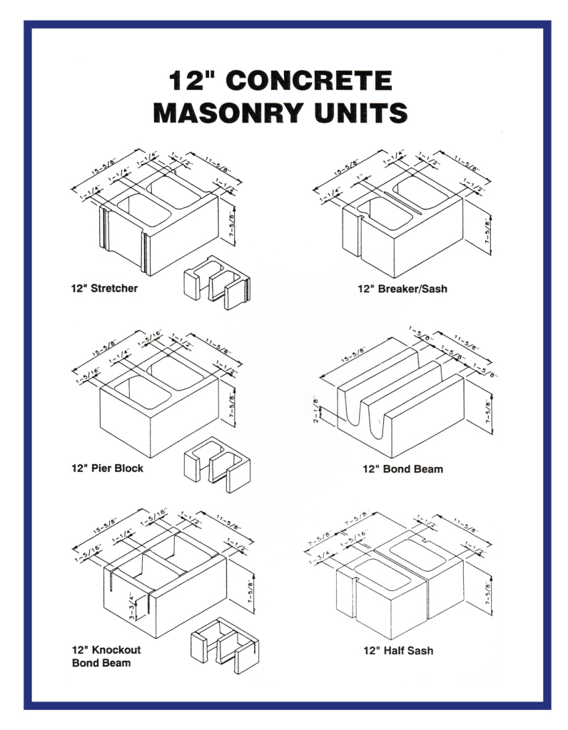 12" Concrete Masonry Units
