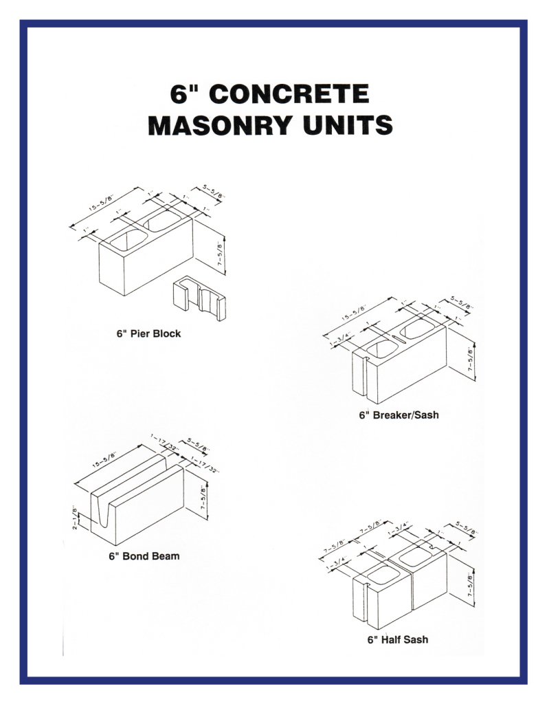 6" Concrete Masonry Units