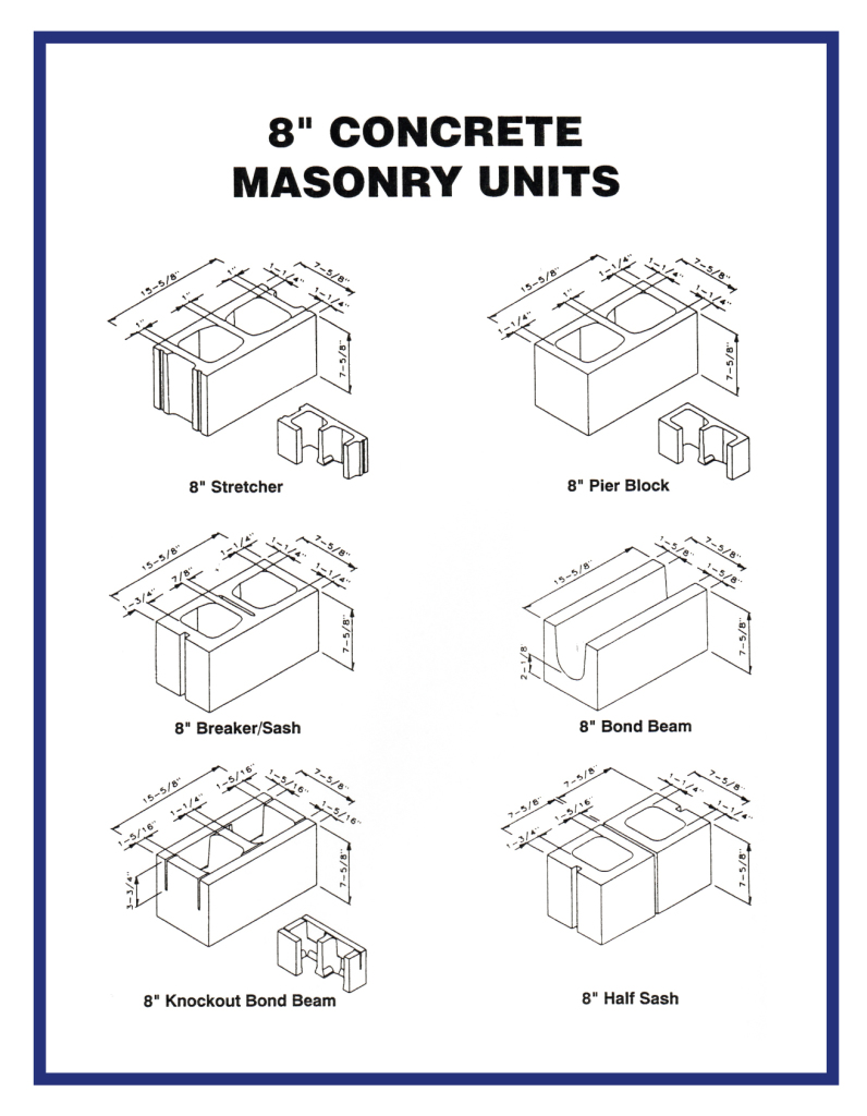 8" Concrete Masonry Units